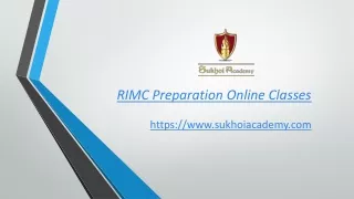 RIMC Preparation Online Classes