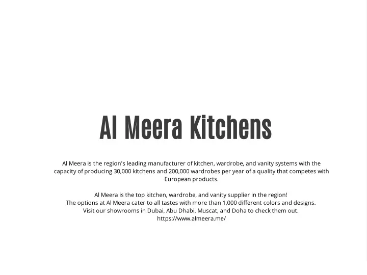 al meera kitchens