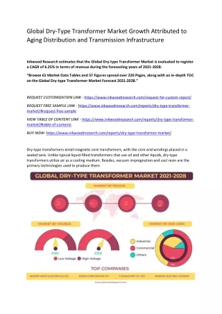 Global Dry-type Transformer Market | Growth, Share, Analysis, Size