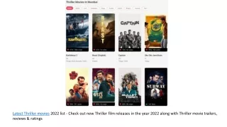 Latest Thriller Movie 2022 List