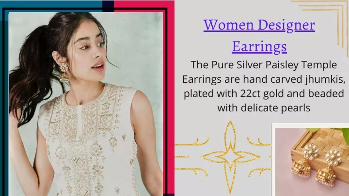 women designer earrings the pure silver paisley