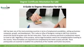 degree certificate attestation for uae