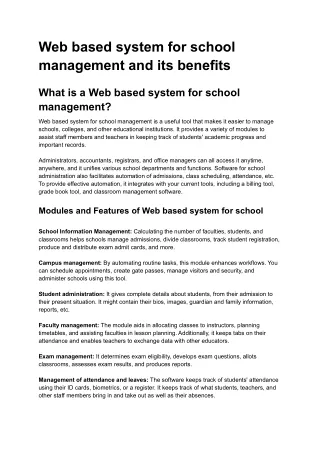 System For School Management - Edneed