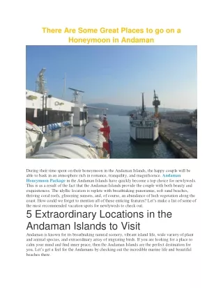 there are some great places to go on a honeymoon