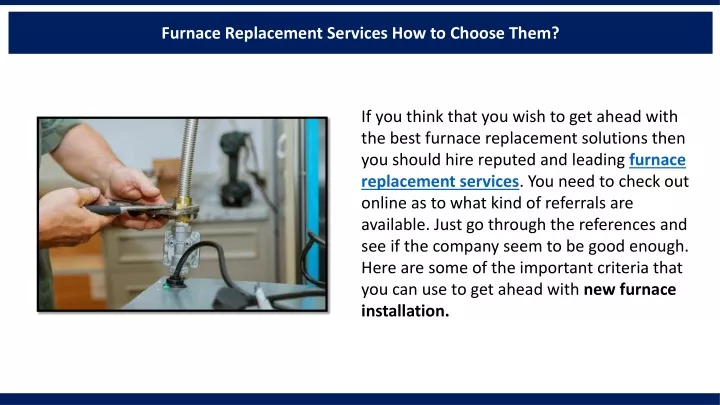 furnace replacement services how to choose them