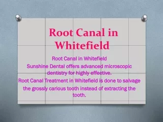 root canal in whitefield