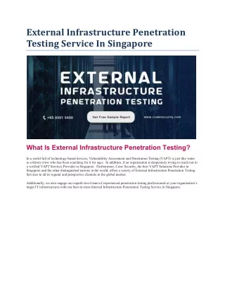 external infrastructure penetration testing