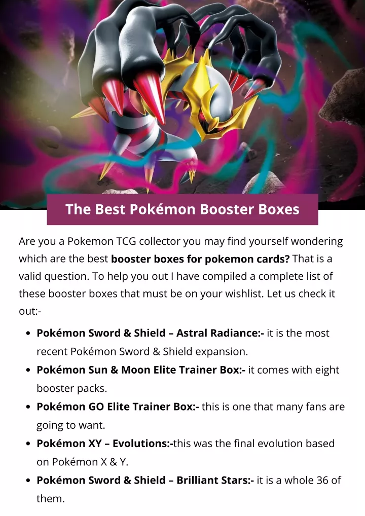 the best pok mon booster boxes