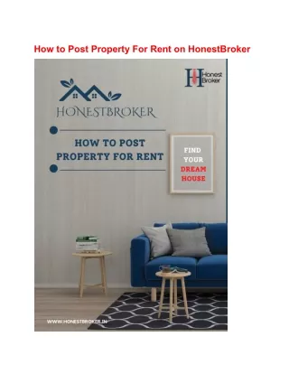 How to Post Property For Rent on HonestBroker