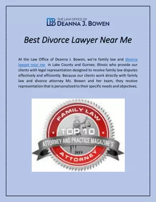 Best Divorce Lawyer Near Me