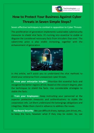how to protect your business against cyber