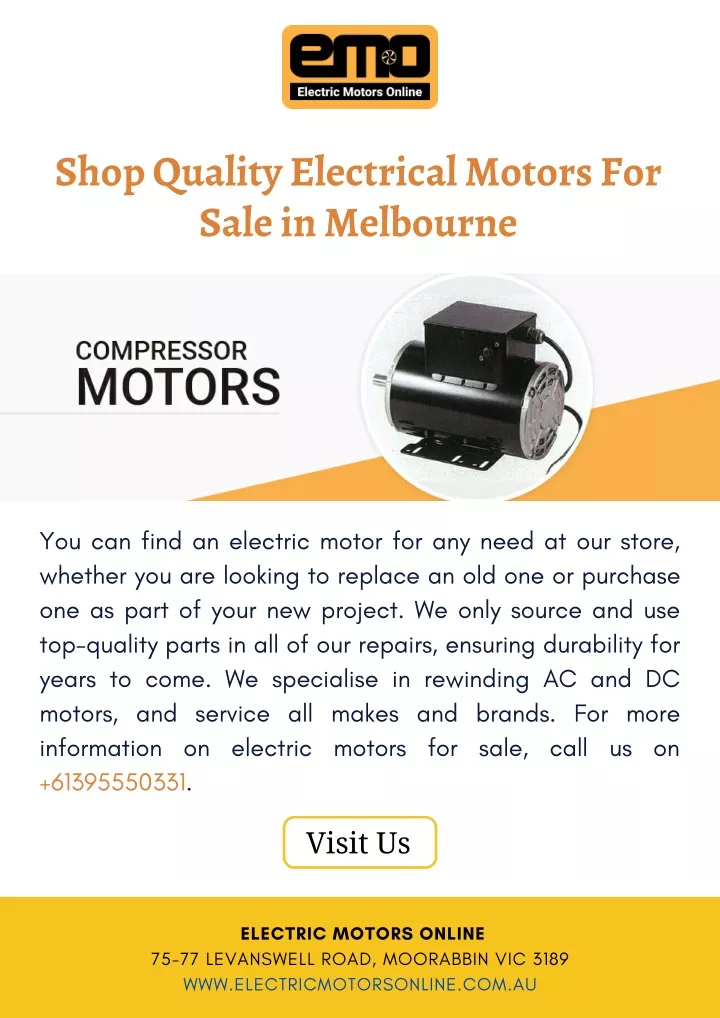 shop quality electrical motors for sale