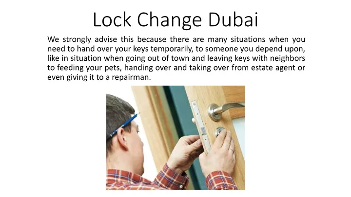 lock change dubai