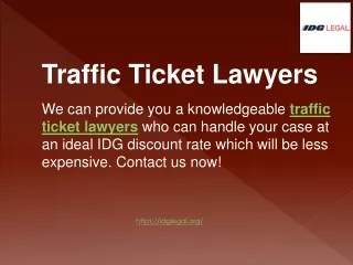 Traffic Ticket Lawyers