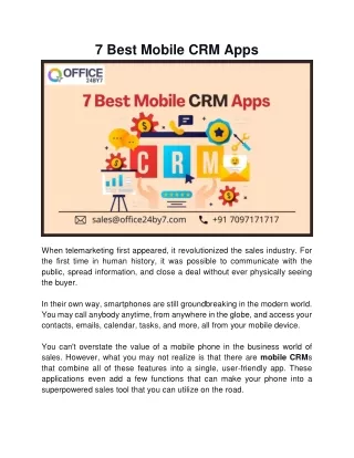 7 best mobile crm apps