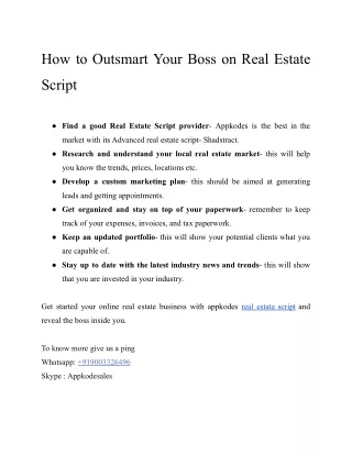 how to outsmart your boss on real estate