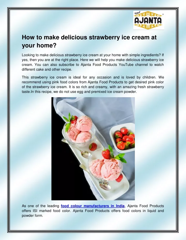 how to make delicious strawberry ice cream