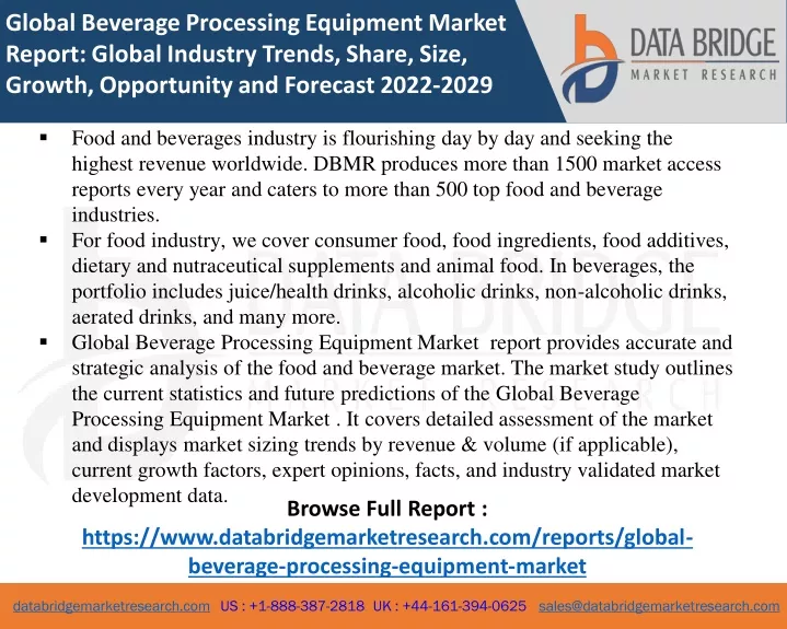 global beverage processing equipment market