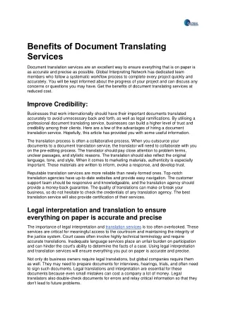Translating Service