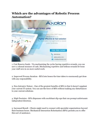 which are the advantages of robotic process