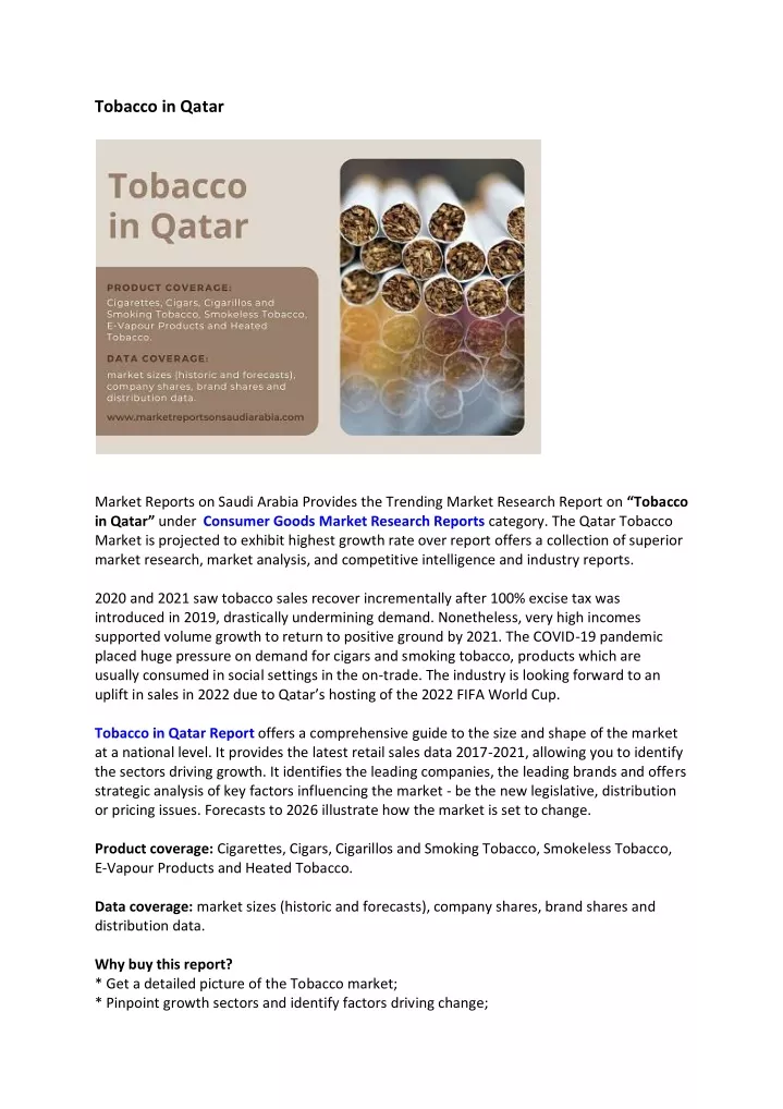 tobacco in qatar