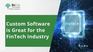 custom software is great for the fintech industry