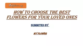 How To Choose The Best Flowers For Your Loved Ones