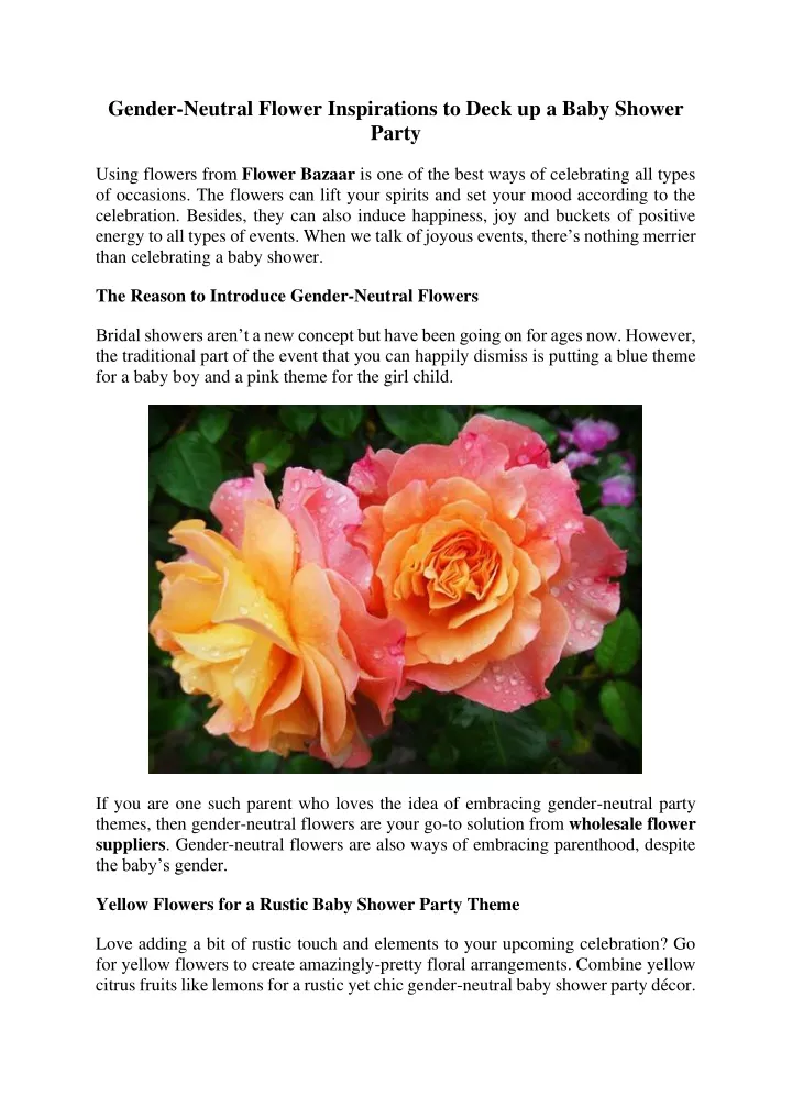 gender neutral flower inspirations to deck