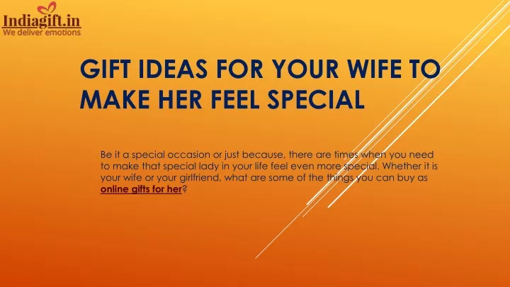 gift ideas for your wife to make her feel special