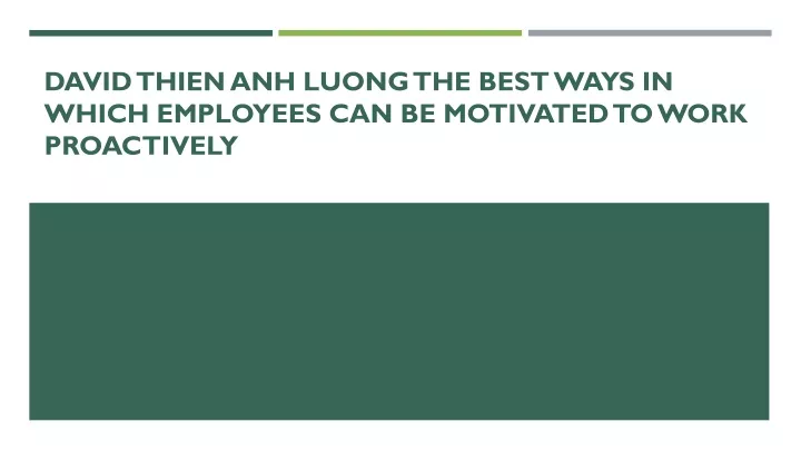 david thien anh luong the best ways in which employees can be motivated to work proactively