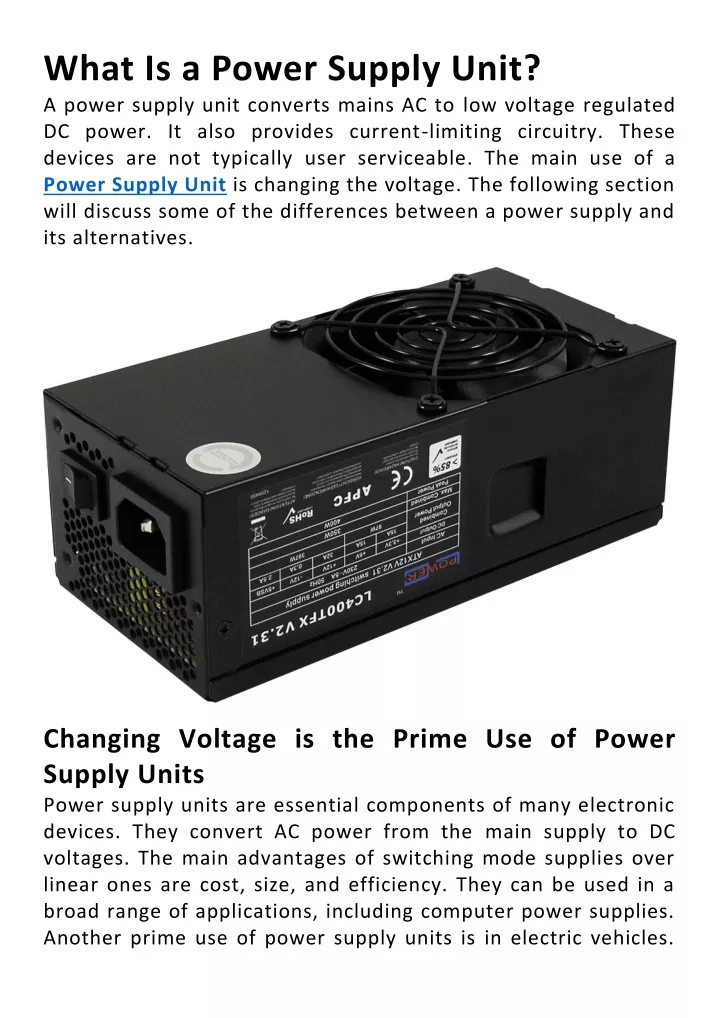 PPT - What Is A Power Supply Unit PowerPoint Presentation, Free ...