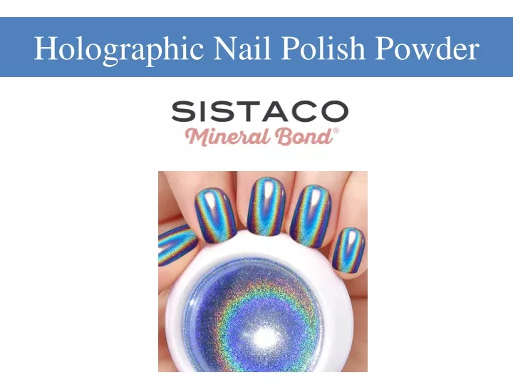 holographic nail polish powder