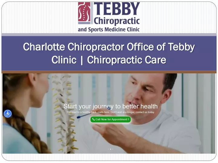 charlotte chiropractor office of tebby clinic chiropractic care