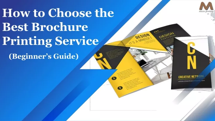 how to choose the best brochure printing service