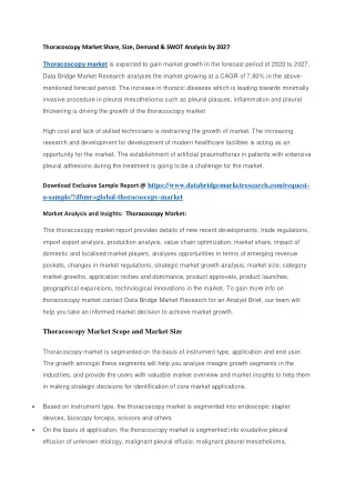 thoracoscopy market share size demand swot