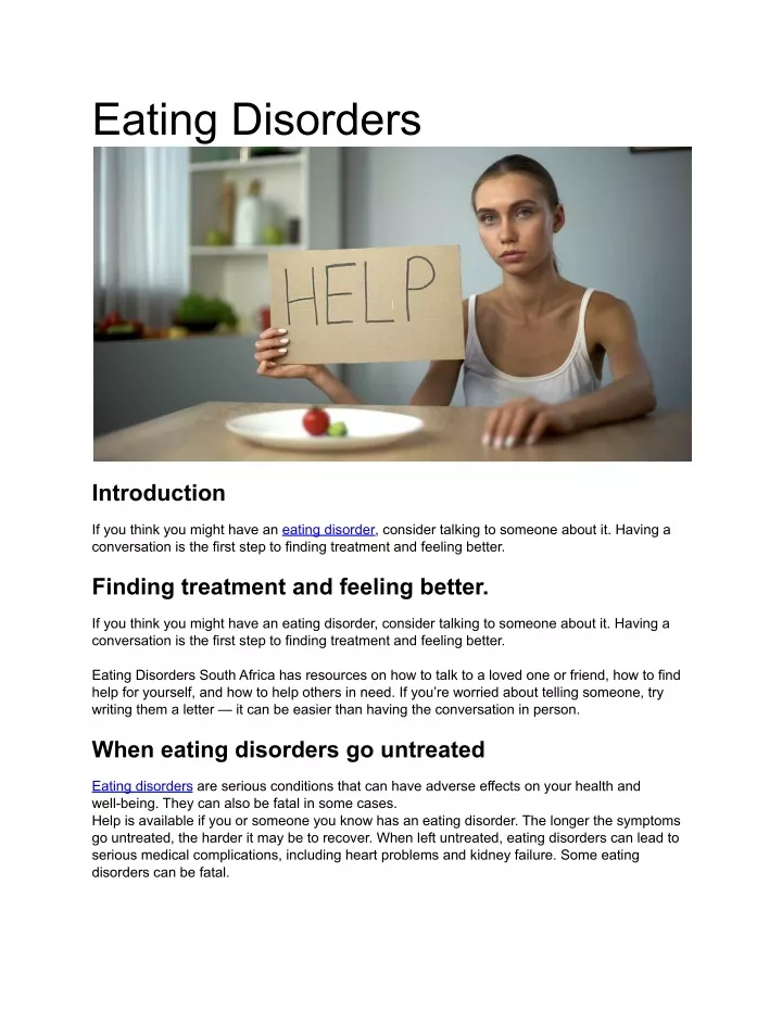 Ppt Eating Disorders Powerpoint Presentation Free Download Id11611051 