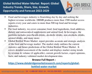 global bottled water market report global