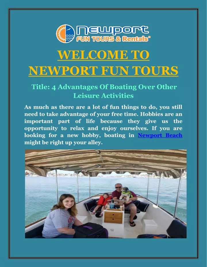welcome to newport fun tours