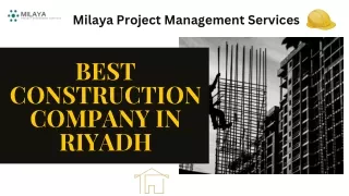 Best Construction Company In Riyadh
