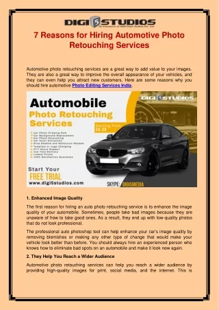 Automobile Photo Retouching Services-Digi5studios.com