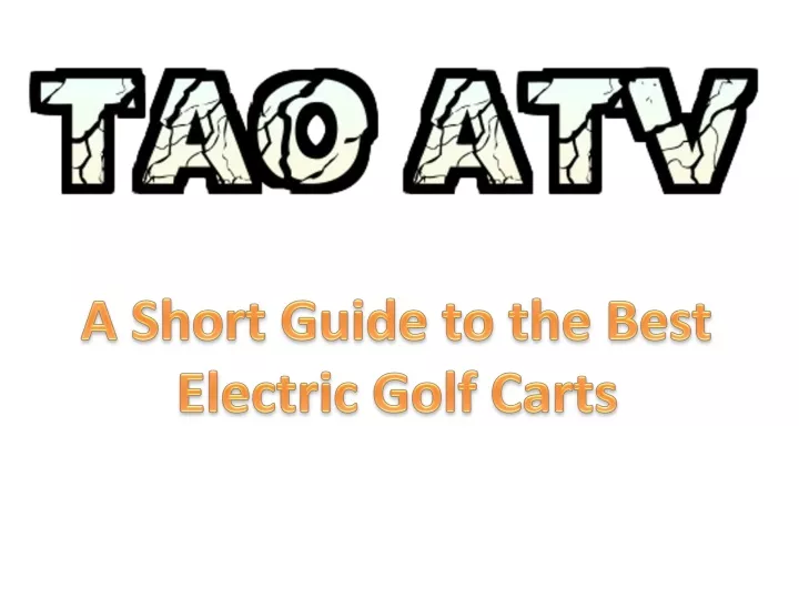 a short guide to the best electric golf carts