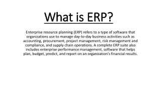 ERP solution provider