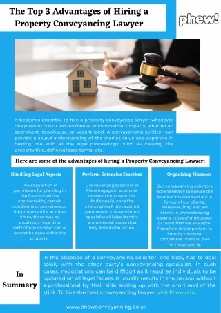 The Top 3 Advantages of Hiring a Property Conveyancing Lawyer
