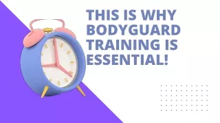 this is why bodyguard training is essential