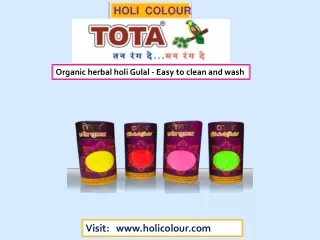 Play Holi without any fear  with organic herbal gulal