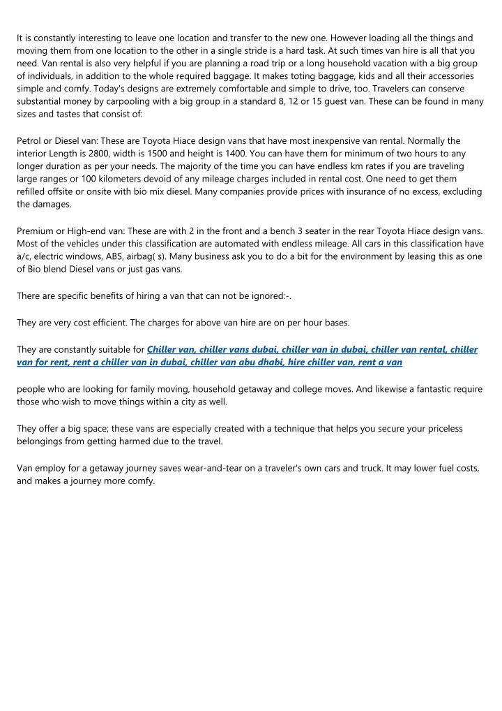PPT What's the Current Job Market for Chiller van, chiller vans dubai, chiller van i