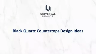 Black Quartz Countertops Design Ideas