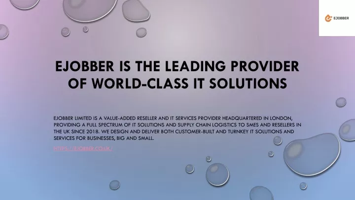 ejobber is the leading provider of world class it solutions