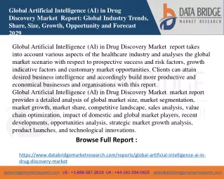global artificial intelligence ai in drug