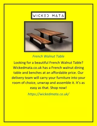 French Walnut Table